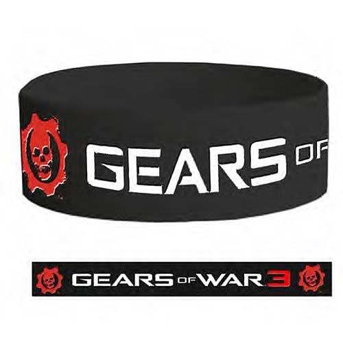 Gears of War 3 Logo Rubber Bracelet